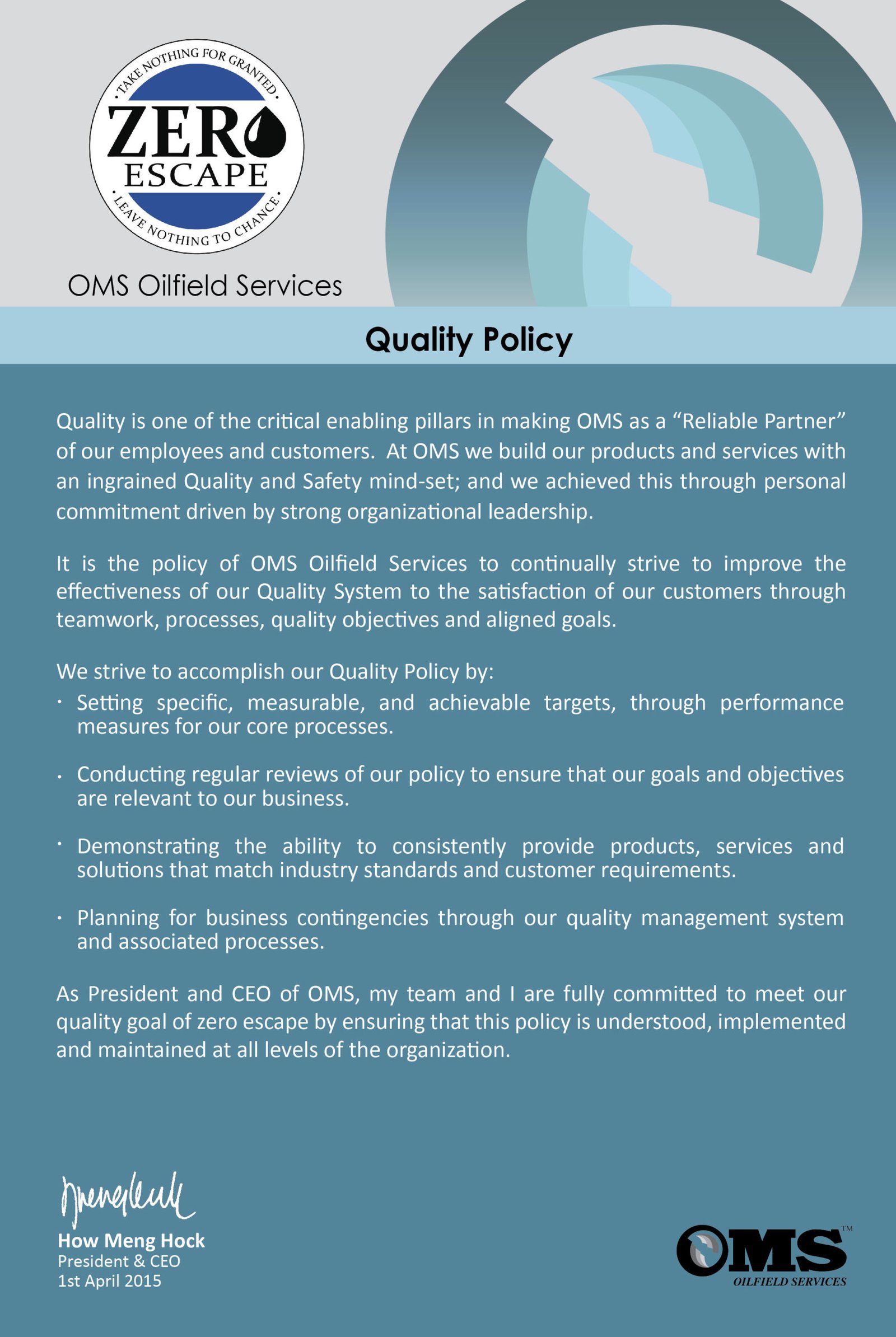 oms poster quality policy dated 01apr2015